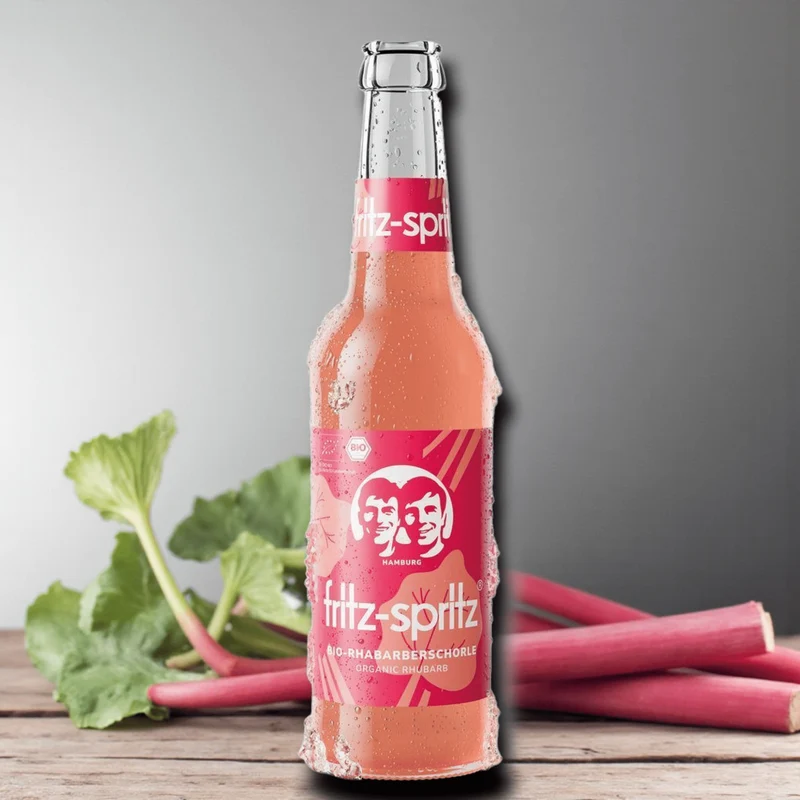 Fritz-Spritz Rhabarber – Natürliche Bio-Rhabarberschorle aus Hamburg