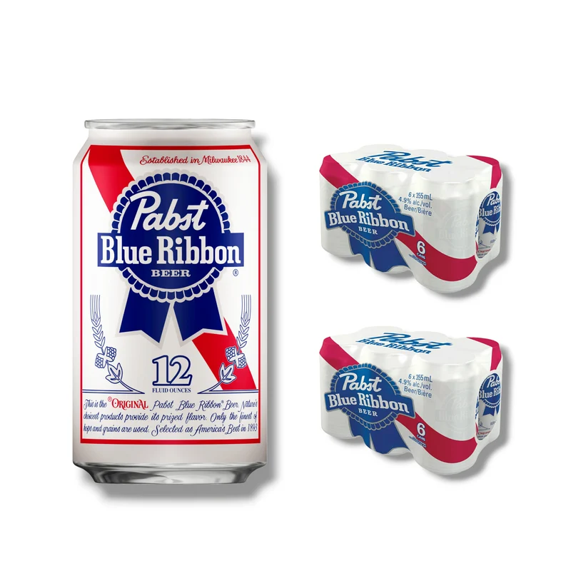 Pabst Blue Ribbon Beer 355 ml – Amerikanisches Lagerbier 4,8 % Vol.