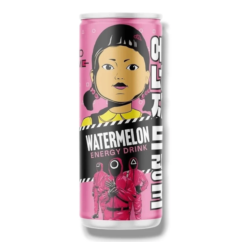 Squid Game Wassermelone Energy Drink – 250ml Dose mit Koffein