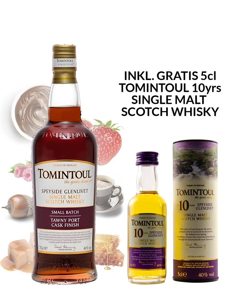 Tomintoul Tawny Port Cask inkl. 5cl Mini Scotch Whisky