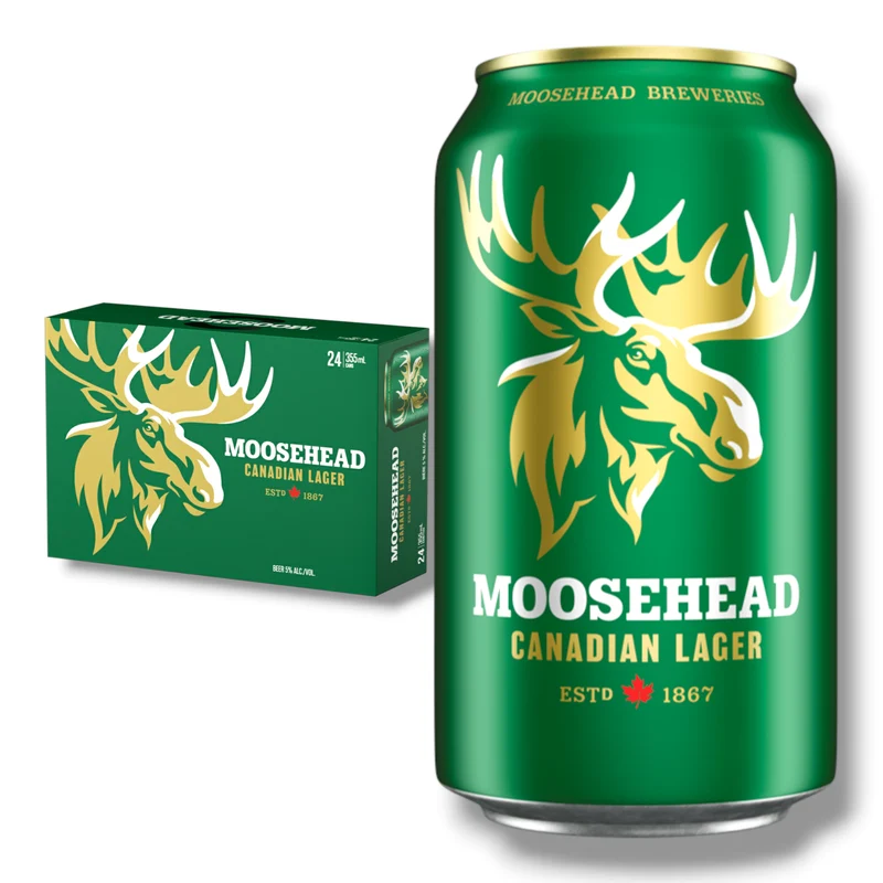 Moosehead Lager Dose 355ml- Goldenes Lager aus Kanada mit 5% Vol.