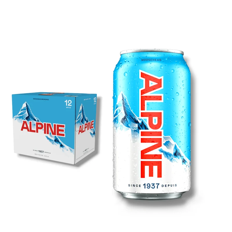 Moosehead Alpine Lager Dose 355ml - Leichtes Lagerbier aus Kanada mit 5% Vol.