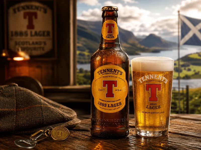 Tennent's 1885 Lager 0,33l -Bier aus Schottland 5%