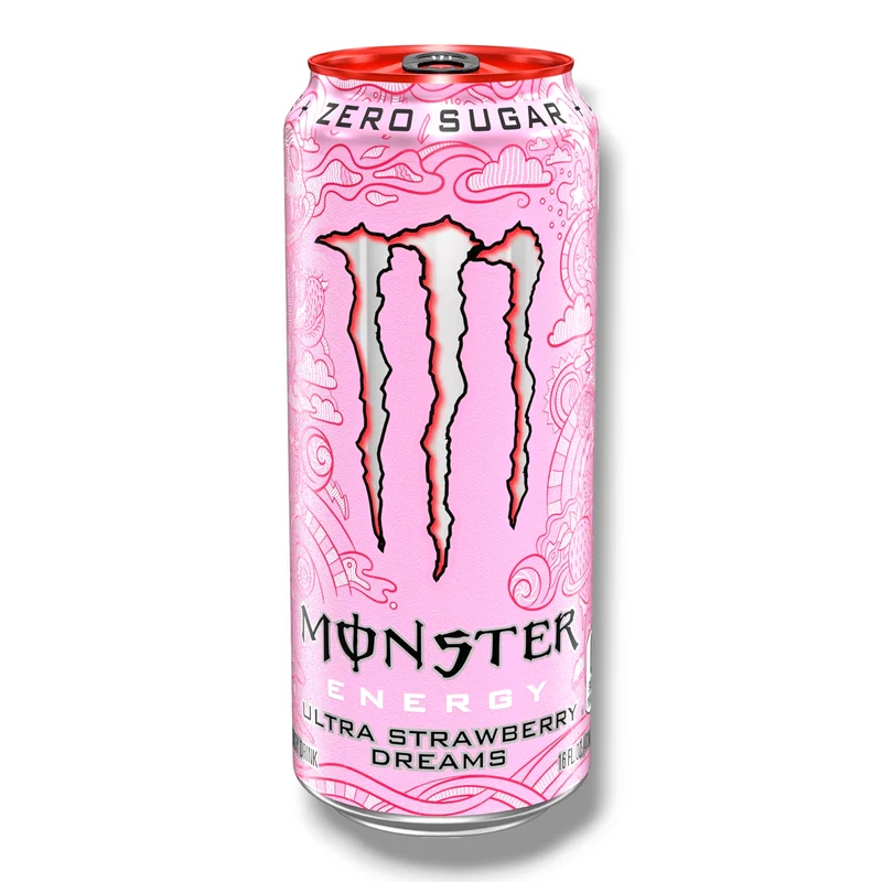 Monster Ultra Strawberry Dreams 0,5l – Zero Sugar Erdbeer Energy Drink