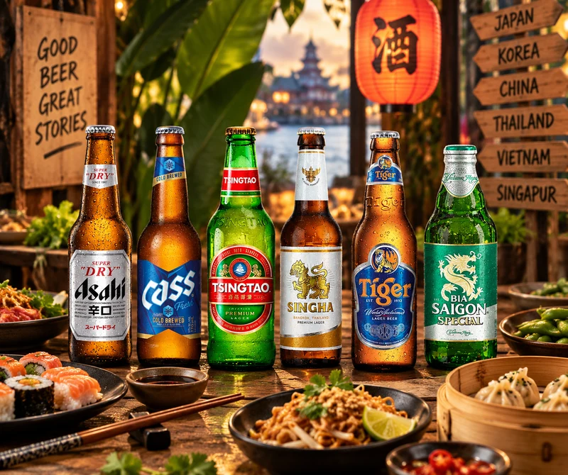 Asien Bierpaket –6 Biere aus 6 Ländern