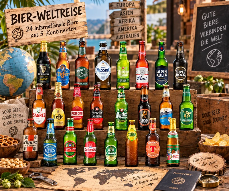 24 internationale Biere – Biermixpaket „Reise um die Bierwelt“