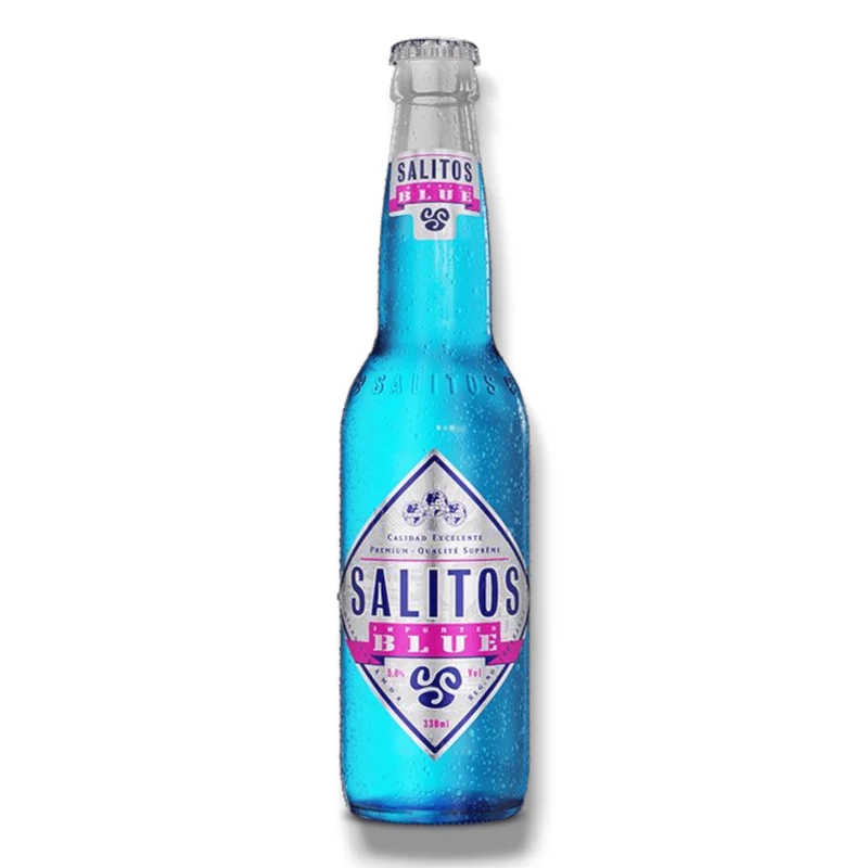 Salitos Blue 0,33 l – Fruchtwein-Mischgetränk mit Blaubeergeschmack 5 % Vol.