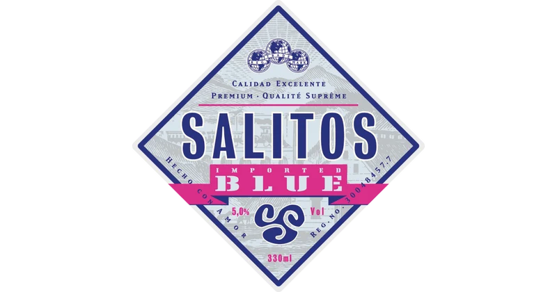 Salitos Blue 0,33 l – Fruchtwein-Mischgetränk mit Blaubeergeschmack 5 % Vol.
