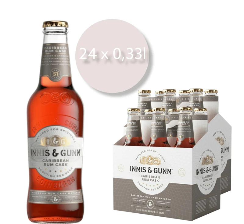 Innis & Gun Caribbean Rum Cask 0,33l - Rotbier aus Schottland mit 6,8% Vol.