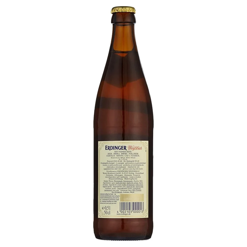 Erdinger Hefeweizen Naturtrüb 0,5l -Weissbier,mit 5,3% Vol.