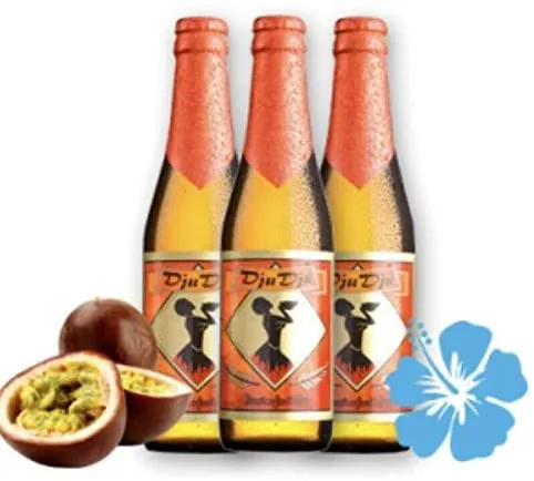 Dju Dju Passion Fruit - Exotisches Passionsfrucht Bier aus Afrika mit 3,6% Vol. 0,33l