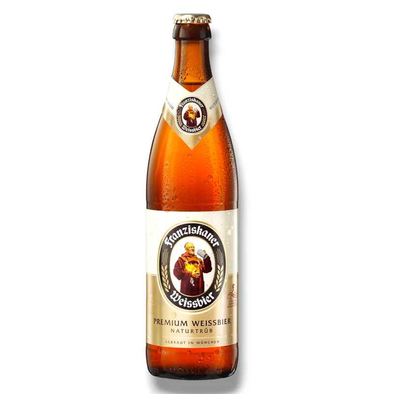 Franziskaner Hefe-Weissbier Hell0,5l – Naturtrübes Premium Weißbier